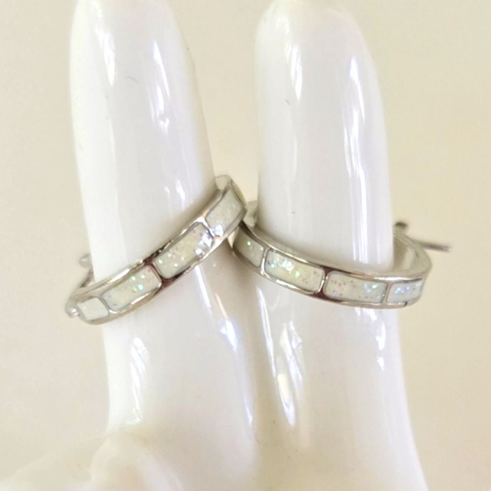 🤍 Opalite Hoop Earrings